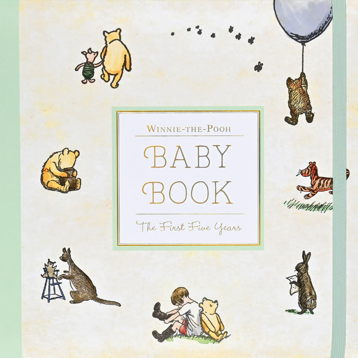Peter Pauper Press Winnie-the-Pooh Baby Book The First Five Years with gold foil accents and padded hardcover