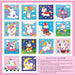 A vibrant baby unicorn with sparkles, intended for a fun color-by-sticker project for kids.