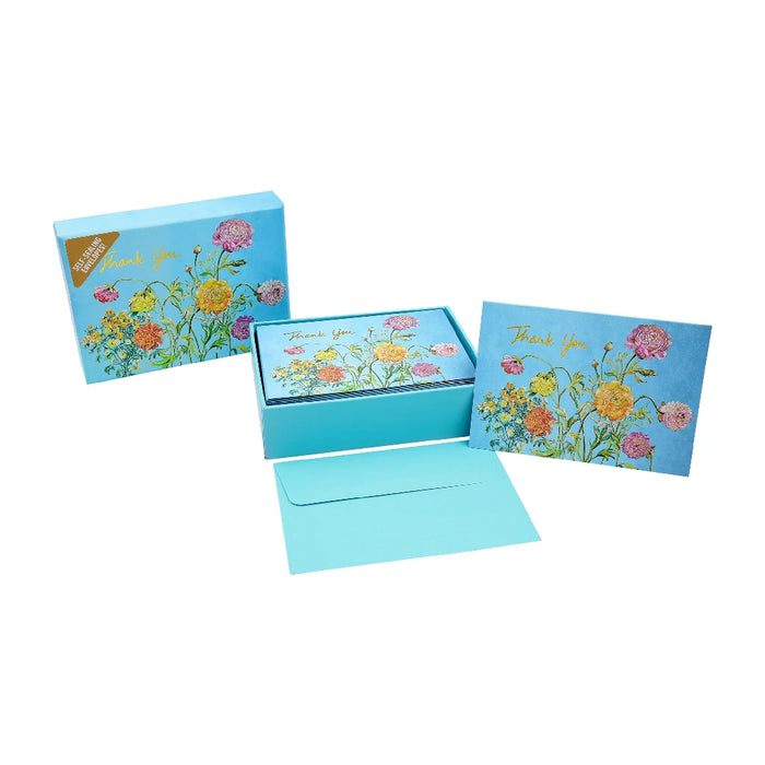 A beautifully designed thank you card with a floral motif, symbolizing appreciation and kindness.