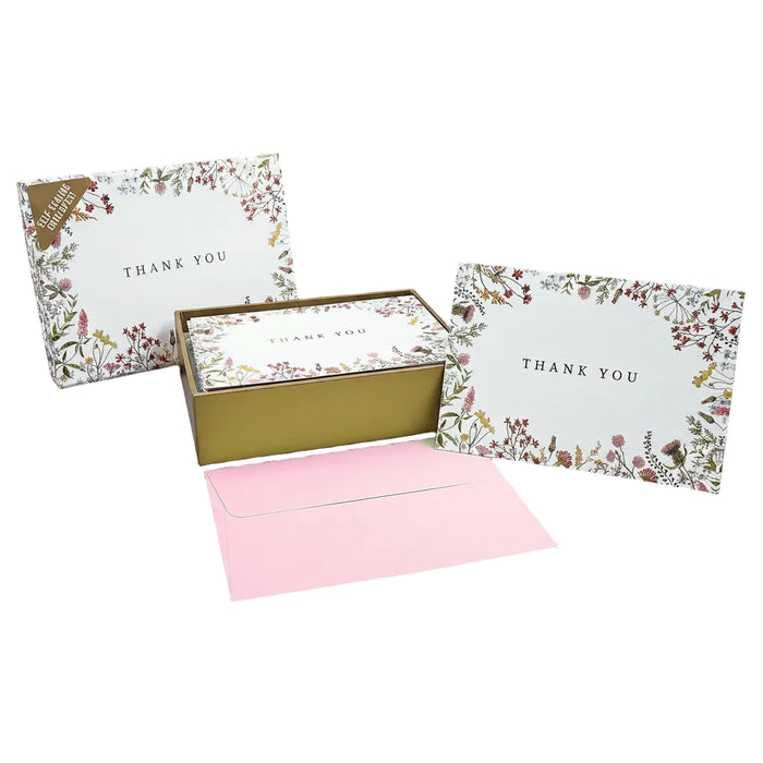 Peter Pauper Press Wildflowers Thank You Notes featuring a charming wildflower floral design