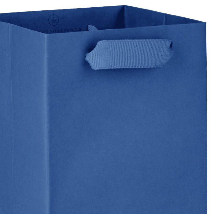 Hallmark : 13" Solid Royal Blue Wine Gift Bag