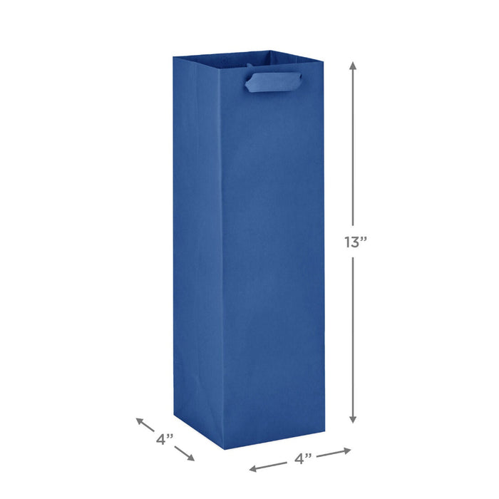 Hallmark : 13" Solid Royal Blue Wine Gift Bag