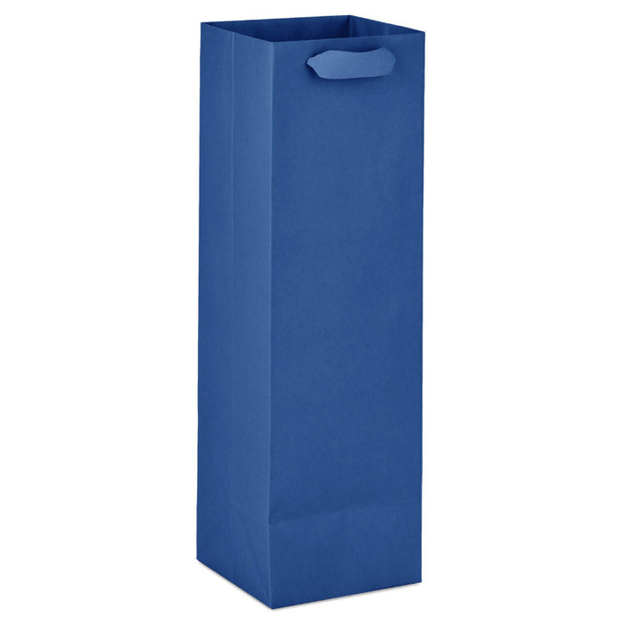 Hallmark : 13" Solid Royal Blue Wine Gift Bag