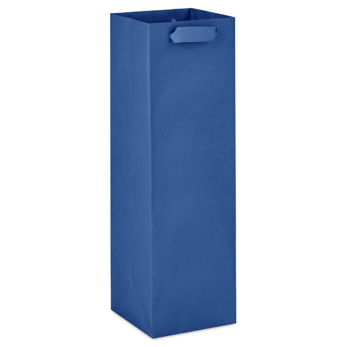 Hallmark : 13" Solid Royal Blue Wine Gift Bag