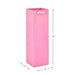 Medium pink wine gift bag, 4" × 13" × 4"
