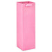 Tall medium‑pink wine gift bag with matte finish and grosgrain ribbon handles