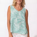 This Habitat Clothes Regatta Rayon Leaves Resort Tank - Mint adds a fresh and breezy touch to your warm-weather wardrobe.