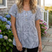 This Habitat Clothes Regatta Rayon Leaves Pleated Pullover - Fog blends elegant style with everyday comfort. 