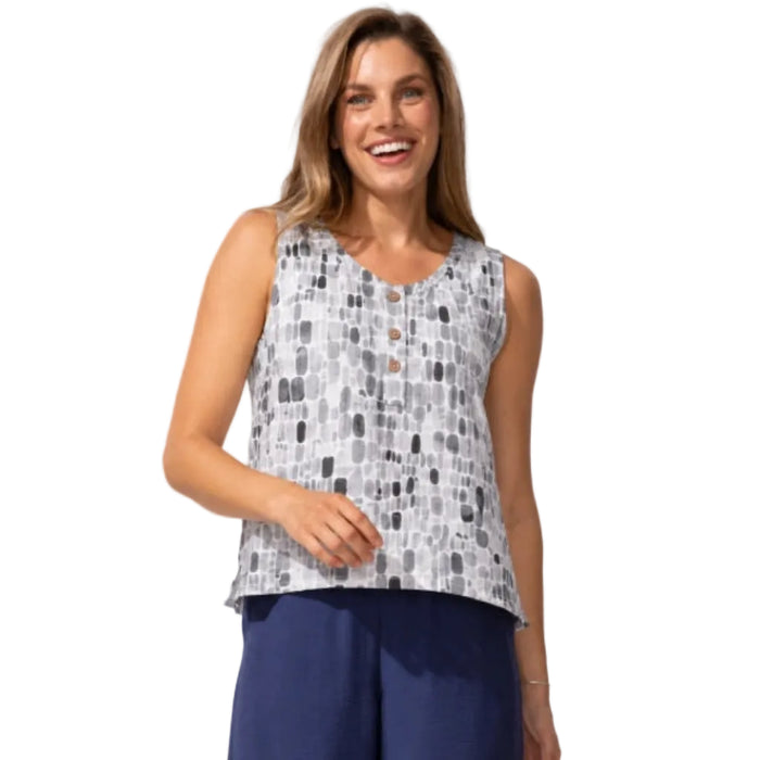 This Habitat Clothes Regatta Rayon Sea Glass Resort Tank in Gray brings effortless style to your everyday wardrobe. 