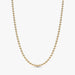 Pandora Ball Chain Necklace in 14k gold plating displayed on a white background.