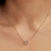 PANDORA Beads & Pavé Interlocking Circles Necklace in sterling silver with 14k gold plating and sparkling pavé stones