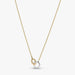 PANDORA Beads & Pavé Interlocking Circles Necklace in sterling silver with 14k gold plating and sparkling pavé stones