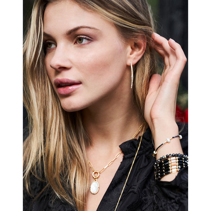 Spartina 449 : Large Sparkle Arc Hoop Earrings