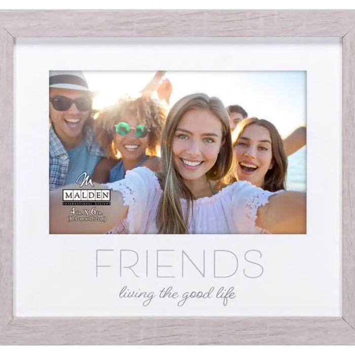 Malden Friends Living the Good Life 4x6 photo frame for celebrating cherished friendship memories.