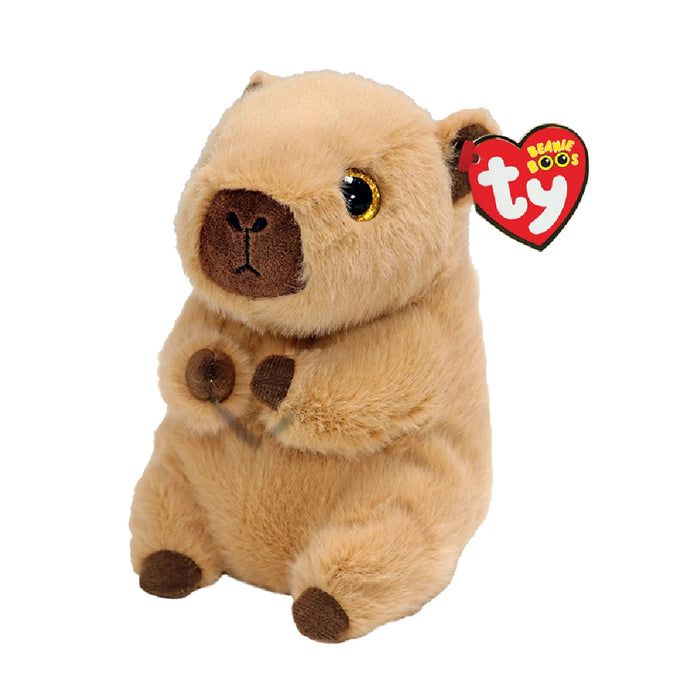 A soft stuffed bear featuring a heart tag on its chest, representing warmth and companionship.