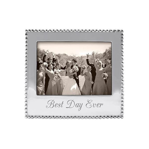 Mariposa BEST DAY EVER beaded 5x7 frame front view