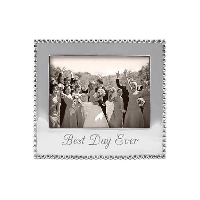 Mariposa BEST DAY EVER beaded 5x7 frame front view