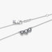 Pandora Halo Heart Trilogy Collier Necklace in sterling silver on a white background.