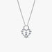 Pandora Sparkling Heart Padlock Pendant Necklace with heart-shaped cubic zirconia and central padlock displayed on a white background.