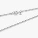 Close-up of the Pandora Ball Chain Necklace in sterling silver, showing its modern beaded texture on a white background.