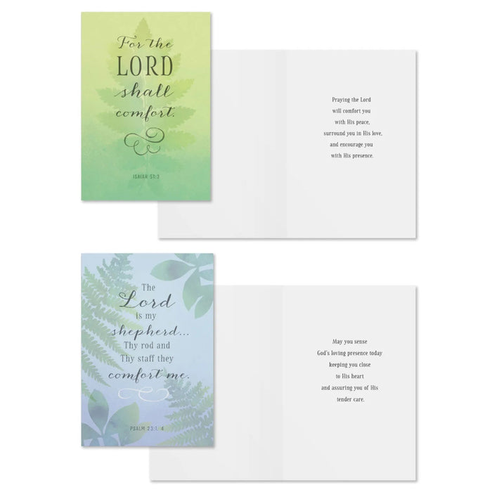 Hallmark Thoughts and Prayers assorted religious sympathy cards with faith-inspired designs, box of 12