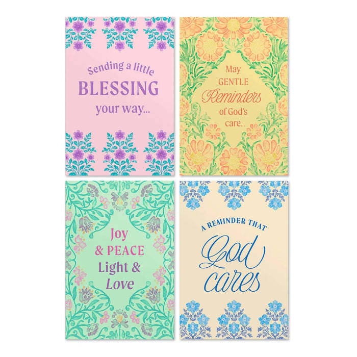 Hallmark Bright Patterns assorted religious encouragement cards box of 12 featuring colorful designs and faith-inspired messages
