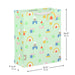 Hallmark : 15.5" Building Blocks on Mint Extra-Large New Baby Gift Bag