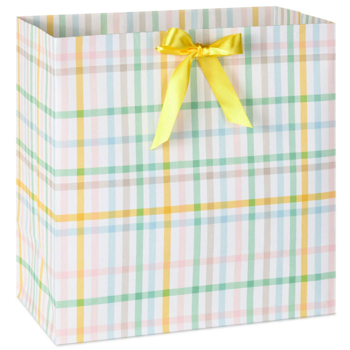 Pastel Plaid Extra-Deep Gift Bag