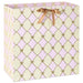 Gold Bow Lattice on Pink and Cream Extra-Deep Gift Bag
