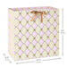 Gold Bow Lattice on Pink and Cream Extra-Deep Gift Bag