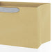 Close‑up of large two‑tone gift bag showing kraft brown and white design