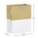 Large kraft and white gift bag, 10.4" × 13" × 5.7"