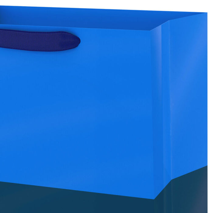 Hallmark : 13" Navy Blue and Cobalt Color Block Large Gift Bag