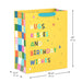 Hallmark : 13" Hugs, Kisses and Birthday Wishes on Yellow Large Gift Bag