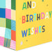 Hallmark : 13" Hugs, Kisses and Birthday Wishes on Yellow Large Gift Bag