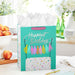 Birthday Cake on Aqua Large Gift Bag