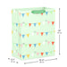 Hallmark : 13" Colorful Banners on Light Green Large Gift Bag