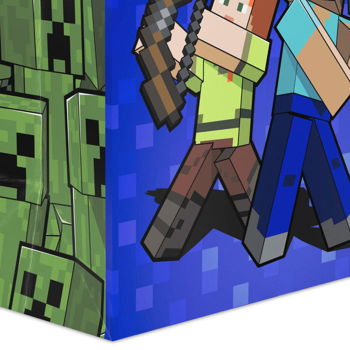 Hallmark : 13" Minecraft Alex and Steve on Blue Large Gift Bag