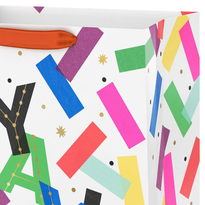 Hallmark : 13" Yay! Colorful Confetti on White Large Gift Bag