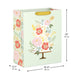 Hallmark : 13" Tiered Floral Cake on Light Green Large Gift Bag