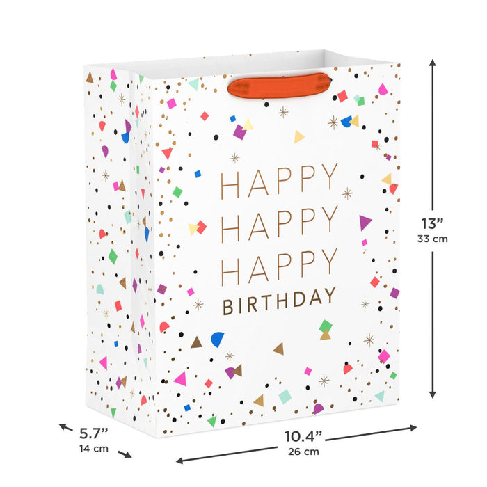 Hallmark : 13" Happy Birthday Confetti Large Gift Bag