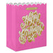 Hallmark : 13" Happy Birthday Script on Pink Large Gift Bag