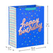 Happy Birthday on Blue Large Gift Bag