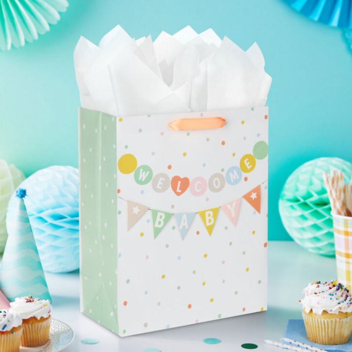 Welcome Baby Banner Large Gift Bag