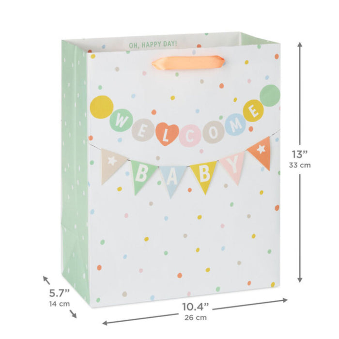 Welcome Baby Banner Large Gift Bag