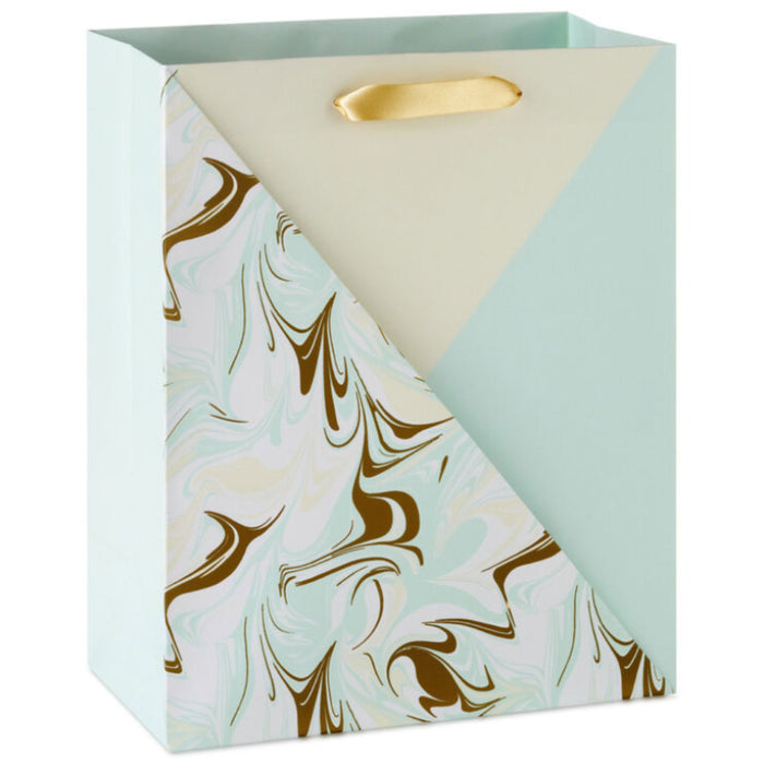 Marbled Neutral Color Block Large Gift Bag