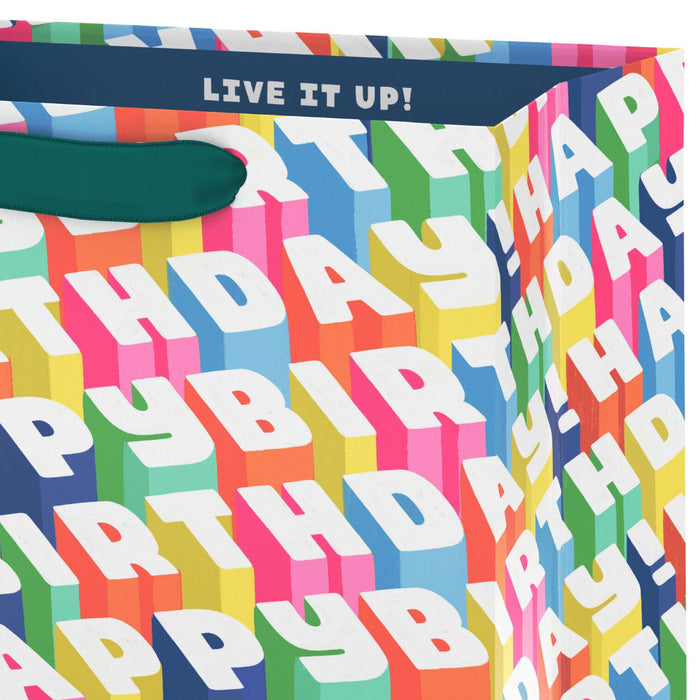 Hallmark : 9.6" Colorful Happy Birthday Medium Gift Bag