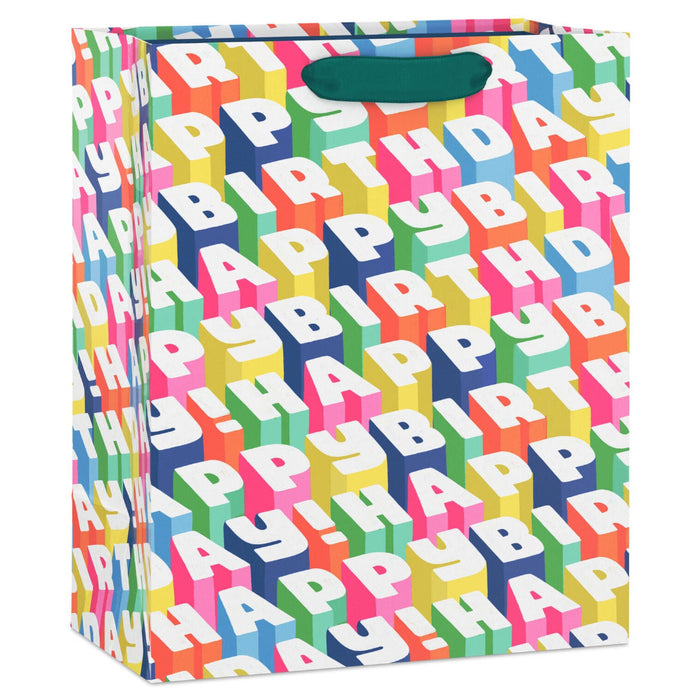 Hallmark : 9.6" Colorful Happy Birthday Medium Gift Bag