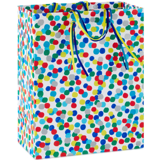 Colorful Dots on White Medium Gift Bag
