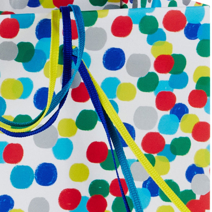 Colorful Dots on White Medium Gift Bag